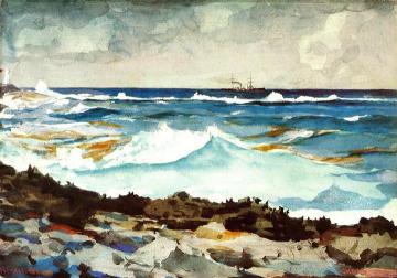 Shore And Surf Artwork by Winslow Homer