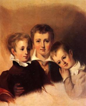 Portrait Of The Howell  Boys Artwork by Thomas Sully