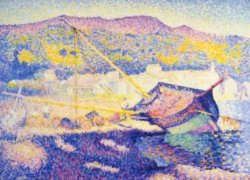 The Blue Boat Artwork by Henri Edmond Cross