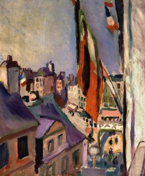 Flag Decorated Street Artwork by Raoul Dufy