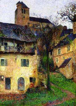 Street up towards the Church of Saint-Cirq-Lapopie Artwork by Henri Martin