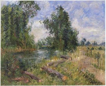By the River: The Orne near Caen Artwork by Gustave Loiseau