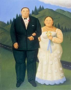 Country Wedding Artwork by Fernando Botero
