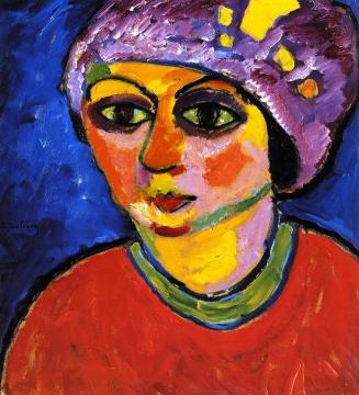 Violet Turban Artwork by Alexej Jawlensky