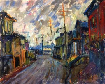 Street In The Bronx Artwork by Abraham A. Manievich