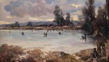 Skating on the Reservoir Artwork by Alexander Jamieson