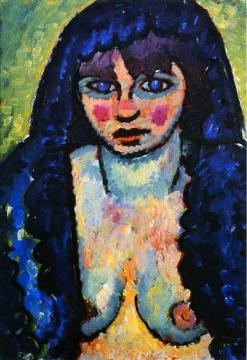 Portrait of a Woman, Katia Artwork by Alexej Jawlensky