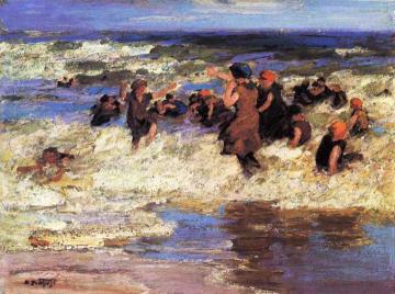 Surf Bathing Artwork by Edward Potthast