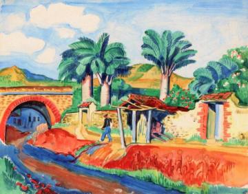 Path in Collioure Artwork by Hermann Max Pechstein