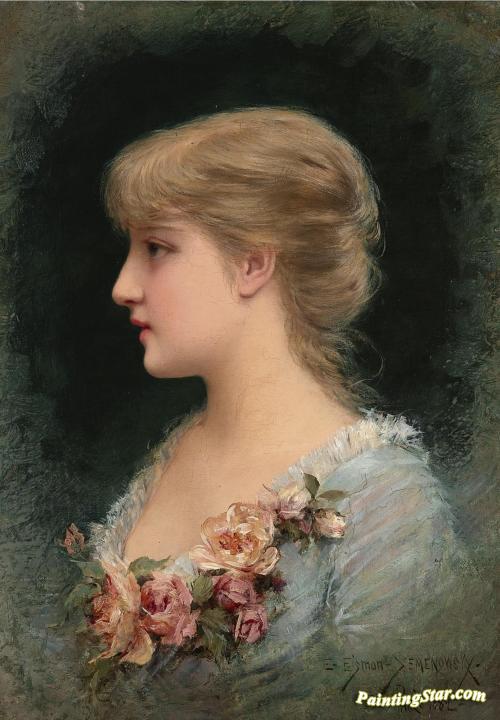 Portrait Of A Fair Beauty Artwork by Emile Eisman-Semenowsky