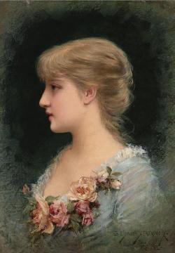 Portrait Of A Fair Beauty Artwork by Emile Eisman-Semenowsky