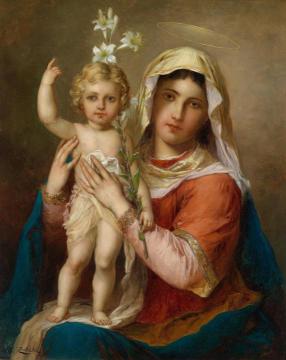 Madonna With Child Artwork by Hans Zatzka