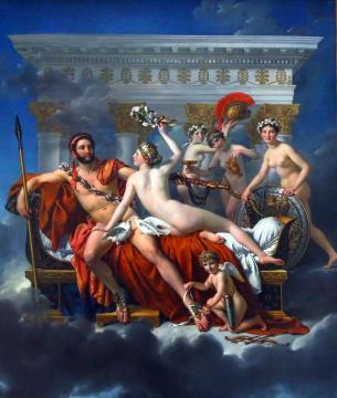 Mars Disarmed by Venus and the Three Graces Artwork by Jacques Louis David
