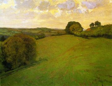 Green Fields Artwork by William Wendt