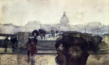 Paris Street Scene Artwork by Fernand H. Lungren