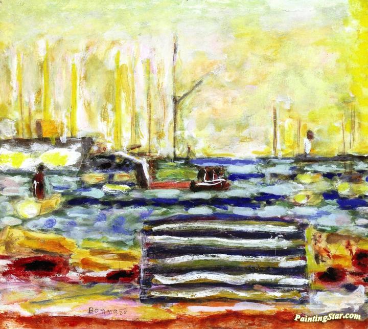 The Port of Cannes Artwork by Pierre Bonnard