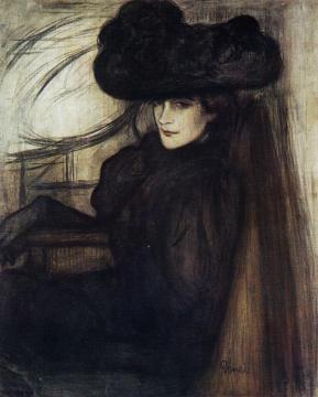 Lady With Black Veil Artwork by József Rippl-Rónai