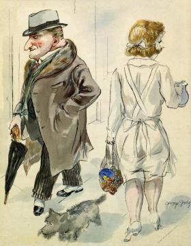 The Encounter Artwork by George Grosz