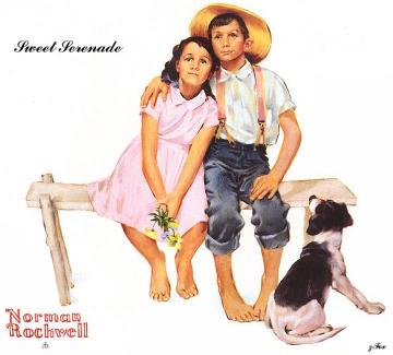 Sweet Serenade Artwork by Norman Rockwell