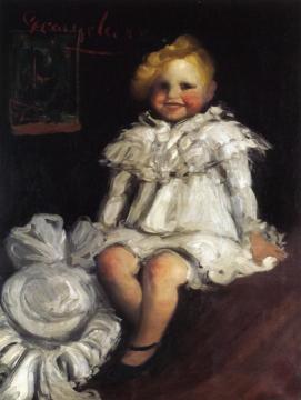 Little Lore with Her Hat Artwork by George Benjamin Luks