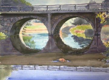 Bridge And Reflections Artwork by William Mcgregor Paxton