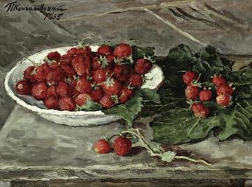 Strawberries Artwork by Pyotr Konchalovsky