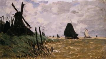 Windmill near Zaandam Artwork by Claude Oscar Monet