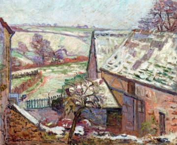 Crozant, First Snow Artwork by Armand Guillaumin