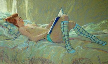 Ema In Blue Artwork by David Hettinger