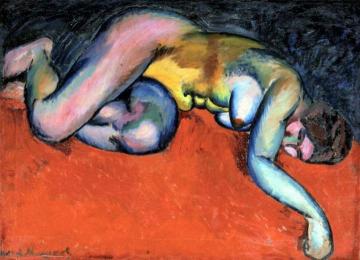Reclining Nude Artwork by Ilya Mashkov