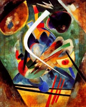 White Line Artwork by Wassily Kandinsky