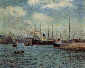 The Port of Havre Artwork by Maxime Maufra