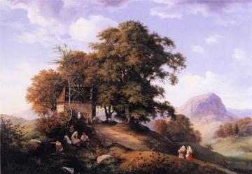 An Autumn Afternoon near Bilin in Bohemia Artwork by Ernst Ferdinand Oehme