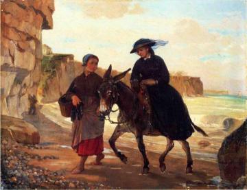 The Tourist and the Fisherwoman Artwork by Henry Bacon