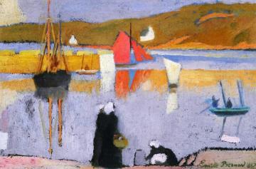 The Harbor At Saint-briac Artwork by Émile Bernard