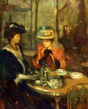 Teatime Artwork by Richard Edward Miller