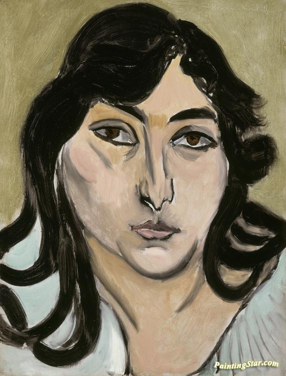 Lorette's Head With Long Curls Artwork by Henri Matisse