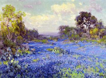 Blue Bonnets At Late Afternoon Artwork by Julian Onderdonk
