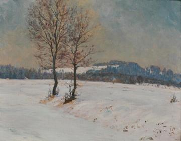 A Winter Landscape At Svobodné Hamry Artwork by František Kaván