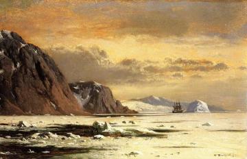 Seascape With Icebergs Artwork by William Bradford