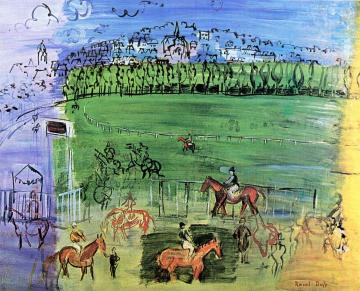 Racetrack at Deauville Artwork by Raoul Dufy
