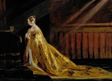 Queen Victoria In Her Coronation Robes Artwork by Charles Robert Leslie