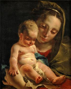 Virgin and Child Artwork by Giovanni Battista Tiepolo