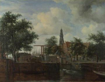 The Haalem Lock, Amsterdam Artwork by Meindert Hobbema
