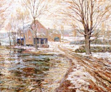 The Mill Pond in Winter Artwork by Ernest Lawson