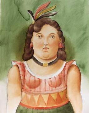 Circus Woman Artwork by Fernando Botero