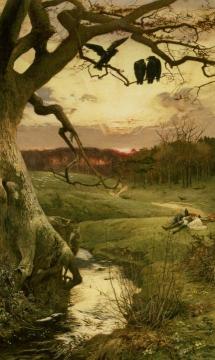 Three Ravens Artwork by Edward Frederick Brewtnall