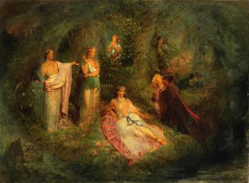 A Dream of Fair Women Artwork by Edward Henry Corbould