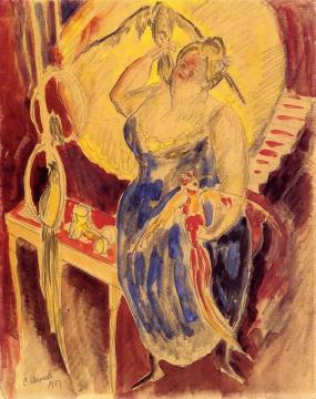 Vaudeville-Bird Woman Artwork by Charles Demuth