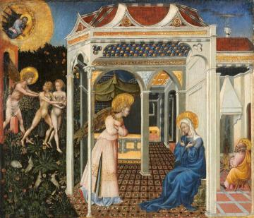 The Annunciation And Expulsion From Paradise Artwork by Giovanni di Paolo